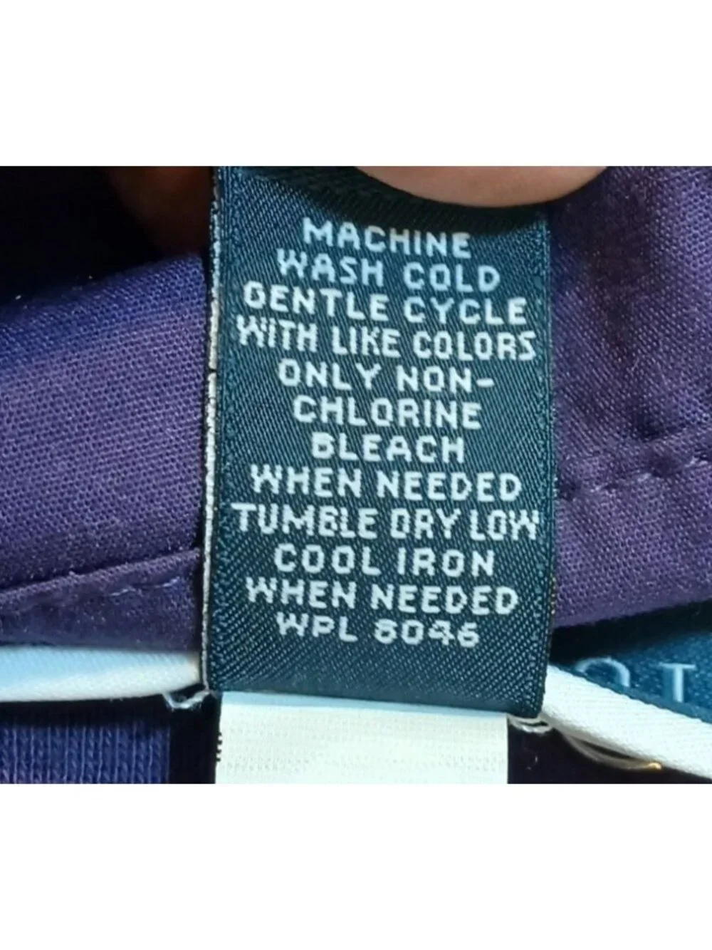Karen Scott Petite Small PS Purple Cotton 3/4 Sleeve Polo Shirt Button NWOT D-27 - Picture 5 of 8